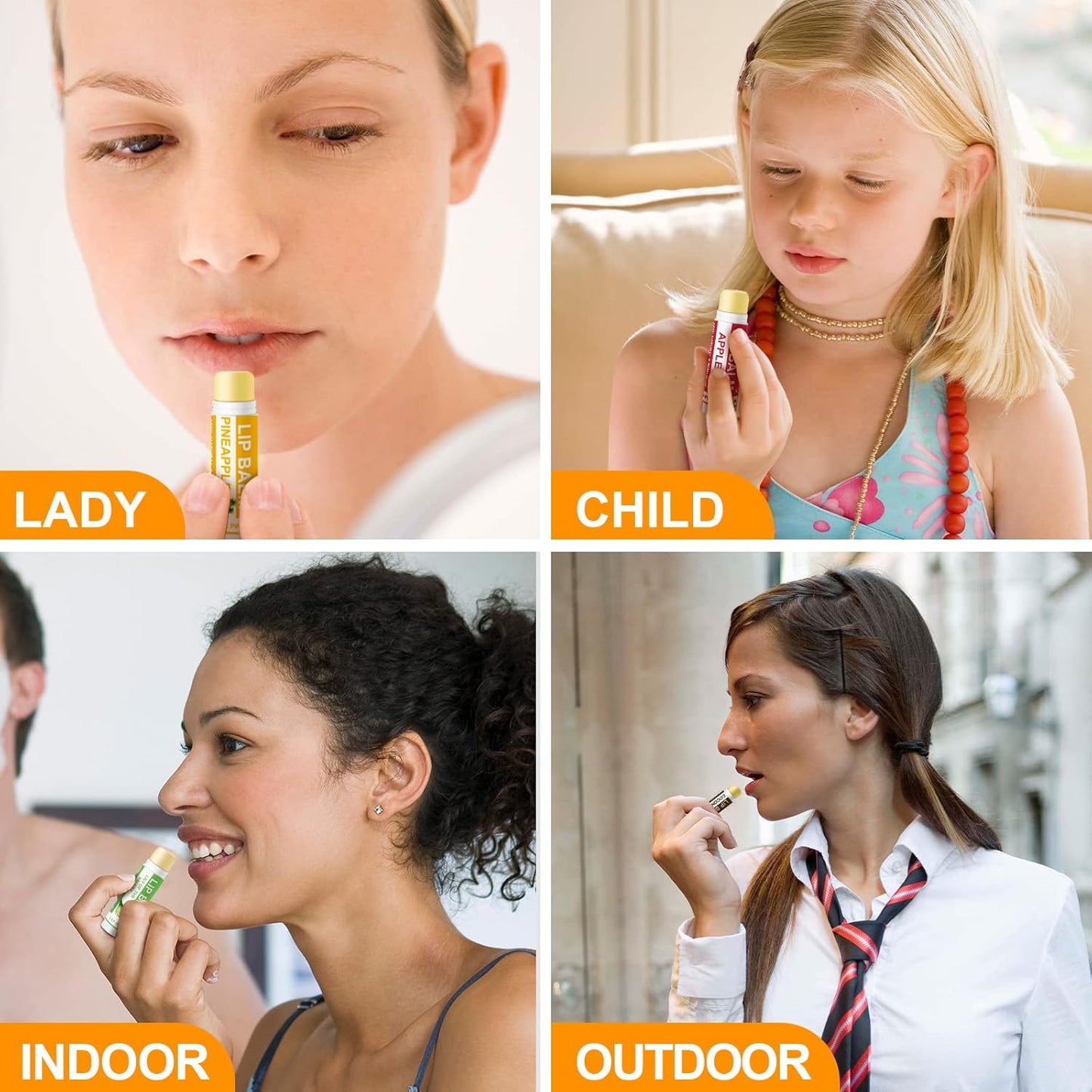 Yopela 14 Pack Natural Lip Balm in Bulk with Vitamin E and Coconut Oil - Moisturizing, Soothing, and Repairing Dry and Chapped Lips Valentine's Gift - 14 Flavors - Non-GMO - With Greeting Card