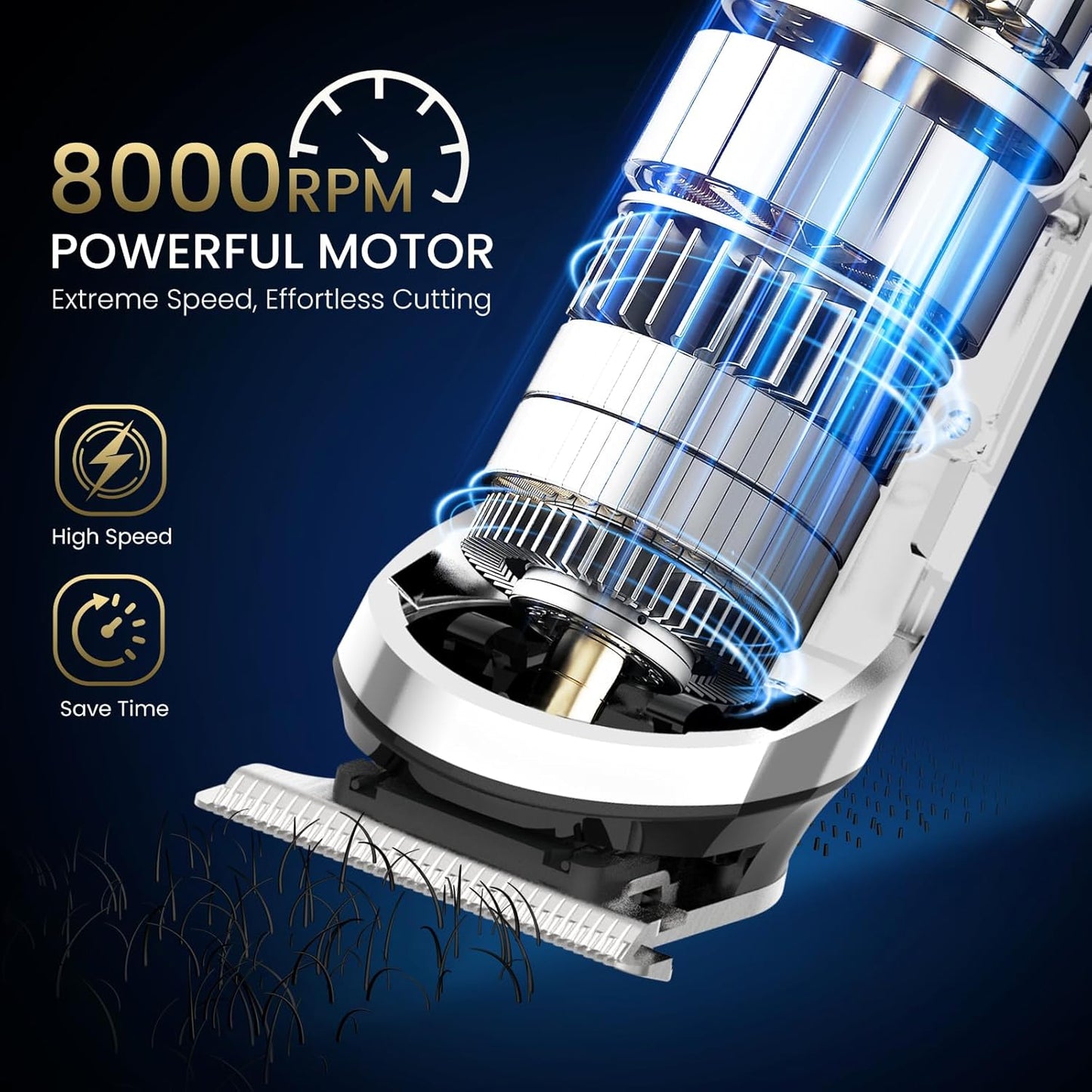 Ufree 3-in-1 Beard Trimmer Kit, Men's Electric Shaver Razor for Mustache Body Nose Facial Hair, Professional Hair Trimmer, Rechargeable Clippers, Waterproof Beard Grooming, Birthday Gifts for Men