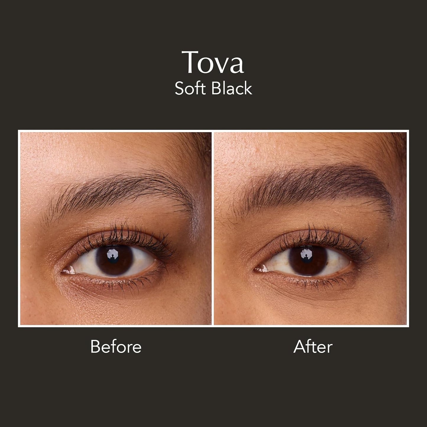 Thrive Causemetics Instant Brow Fix Semi-Permanent Eyebrow Gel, Waterproof Tinted Eye Brow Gel with Vitamin B5, Smudge-Proof, Vegan & Cruelty Free, Tova (Soft Black)