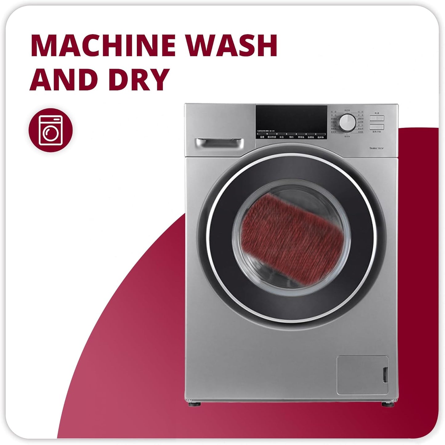 Bath Mat,Ultra Thin Bathroom Rugs,Rubber Bath Mats for Bathroom,No Slip Bath Rugs,Quick Dry,Machine Washable,Low Pile,Absorbent,Shower Outside,Sink,Home Decor Accessories.Red,1'8"x2'8"(20x32inch)