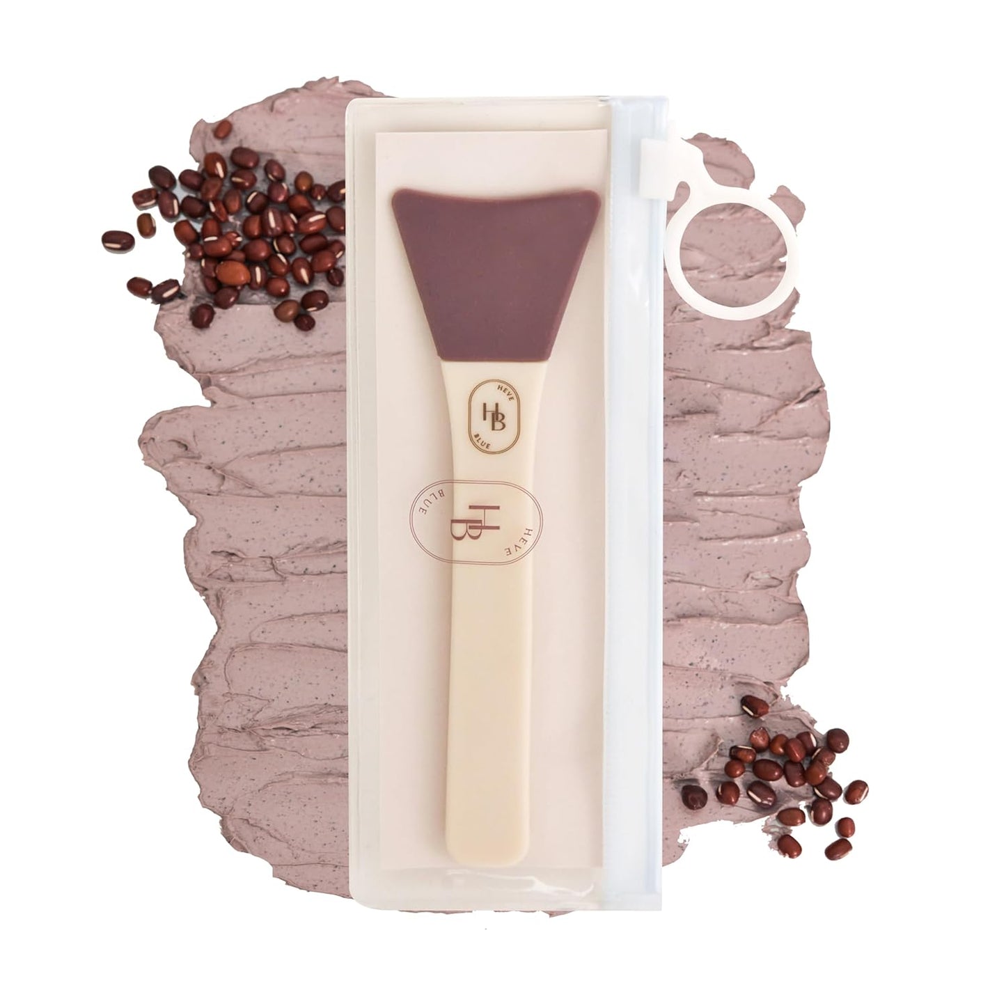 HEVEBLUE Soft Curve Spread Brush - Face Mask Applicator, Skincare Enhancer, Easy to Clean, Korean Skincare, Face Mask Brush, Mask Applicator Tool, Silicon Brush, JellyBrush, Mother's Day Gift