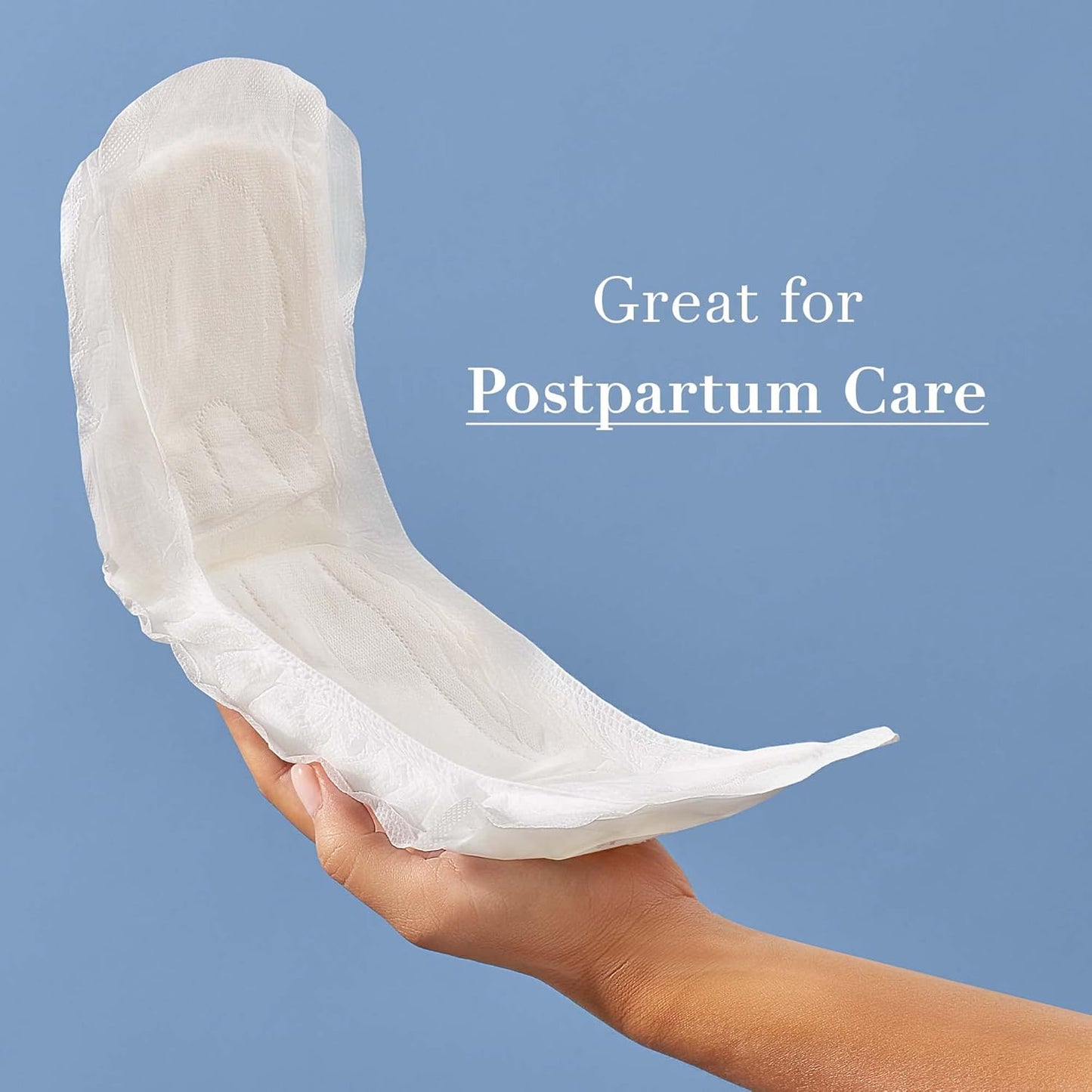 Rael Incontinence Pads for Women, Organic Cotton Cover, Postpartum Essential, Heavy Absorbency, Bladder Control, 4-Layer Core with Leak Guard Technology, Long Length (Moderate, 60 Count)