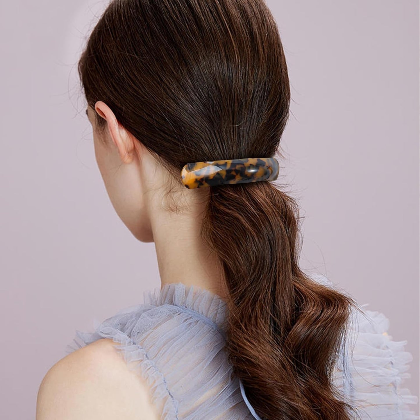 Large Hair Barrettes for Women Beautiful Lines Simple Retro Classic Snap French Hair Clips, Fashion Hair Accessories for Women Thick Hair 3 Pcs (HJ-Tortoise Shell)