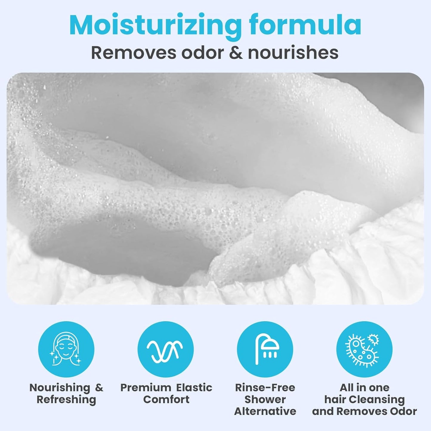 Drench! No Water Hair Washing Cap - Waterless Shower Caps with Shampoo and Conditioner - Disposable Rinse Free Wash Aids - Ideal for Elderly and Disabled - Pack of 12