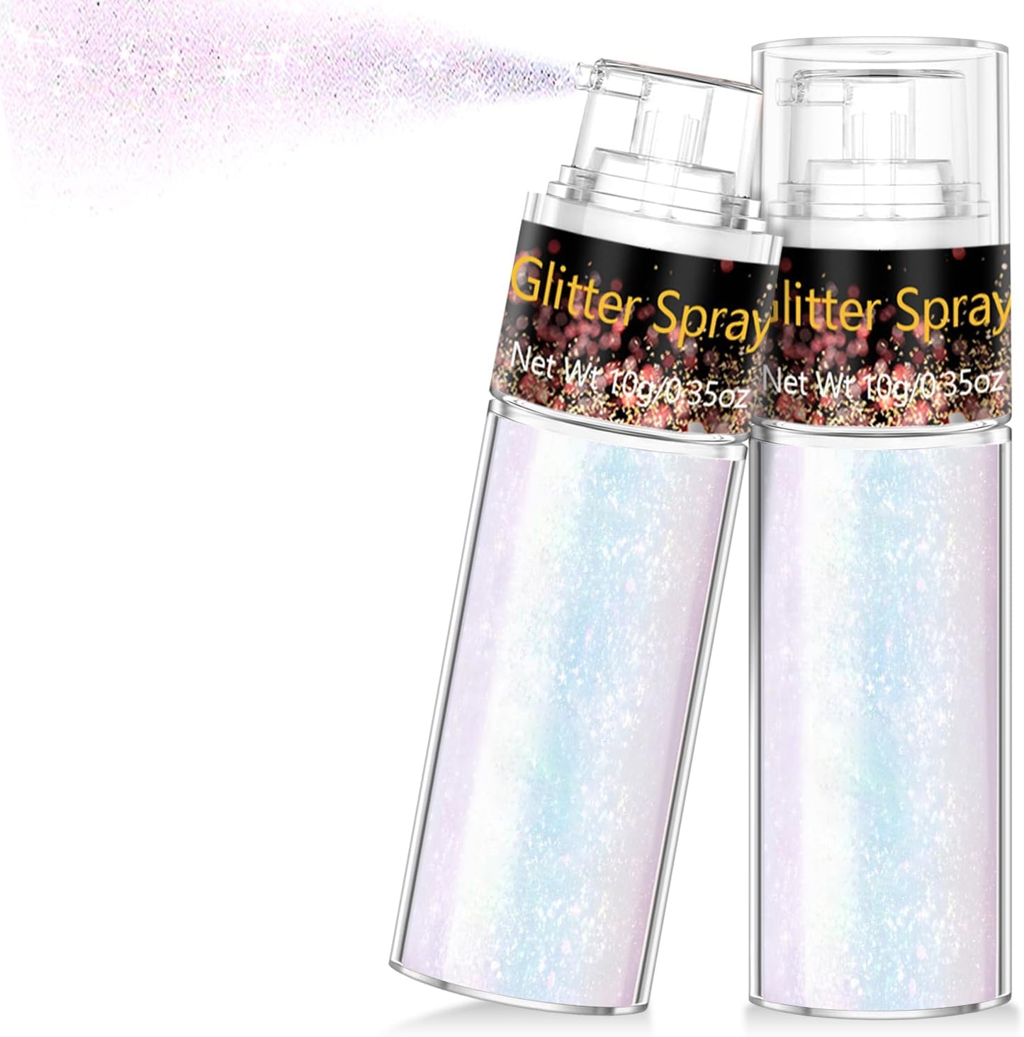 Hair and Body Glitter Spray, 1PC Sparkling Pink Glitter Dry Powder Makeup for Clothes, Festival Rave Prom Loose Sparkle Powder,Holographic Ultra Fine Resin Glitters for Crafts,10g (Sparkling Pink)