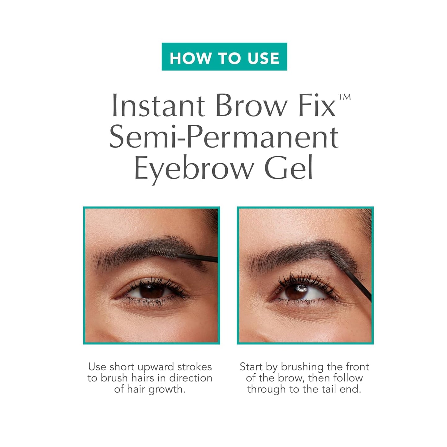 Thrive Causemetics Instant Brow Fix Semi-Permanent Eyebrow Gel, Waterproof Tinted Eye Brow Gel with Vitamin B5, Smudge-Proof, Long Lasting Definition, Vegan & Cruelty Free, Serena (Deep Brown)