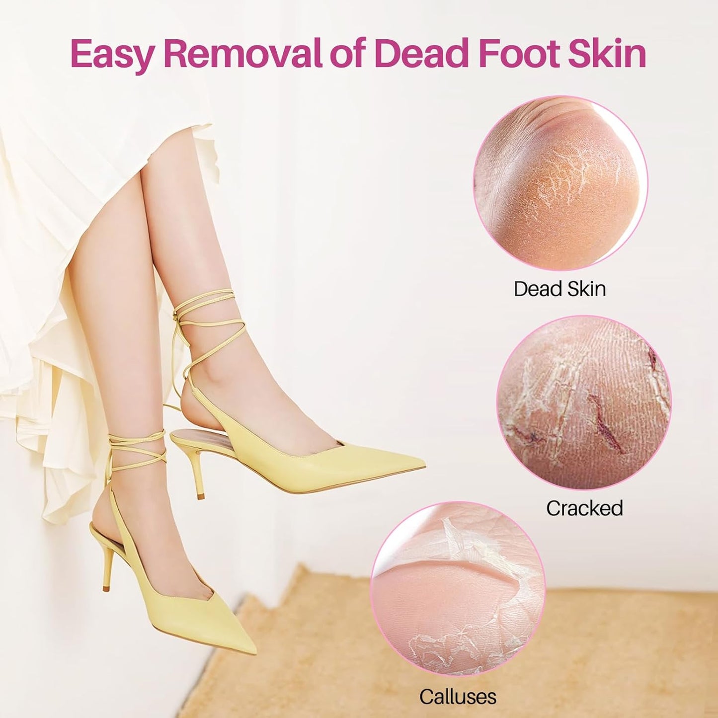 Replaceable Sandpaper for Electric Foot File: 60 Pcs/1 Box Feet Grinder for Skin and Callus Remover - 80/180 Grit Fine Sandpaper Refill Discs for Home Spa Salon