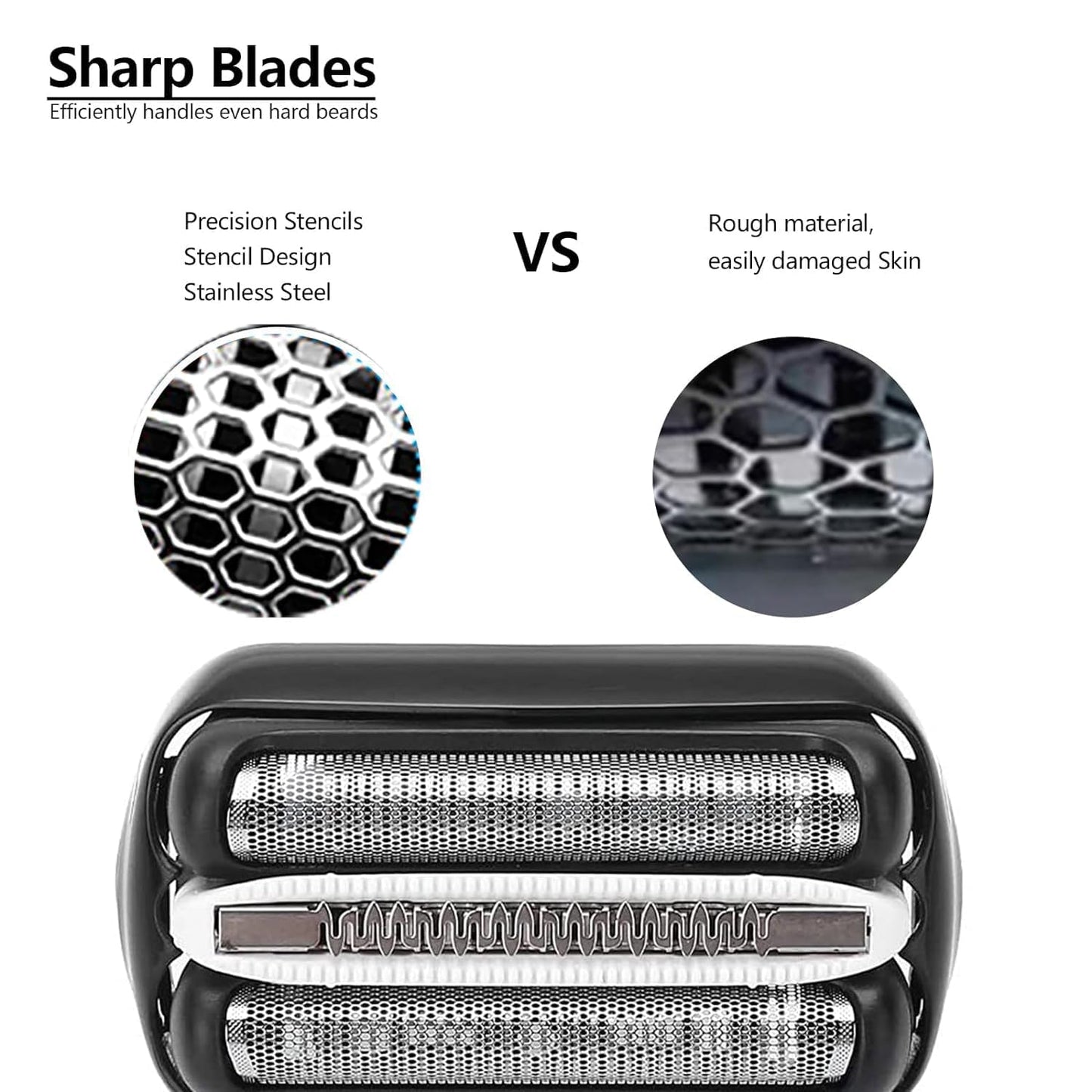 32B Replacement Shaver Heads Compatible with Series 3 Wet and Dry Replacement Head,32B Foil & Cutter Razor Head Electric Shaver 3040s 3010s 310s 3000s 3050cc 3080s 390cc