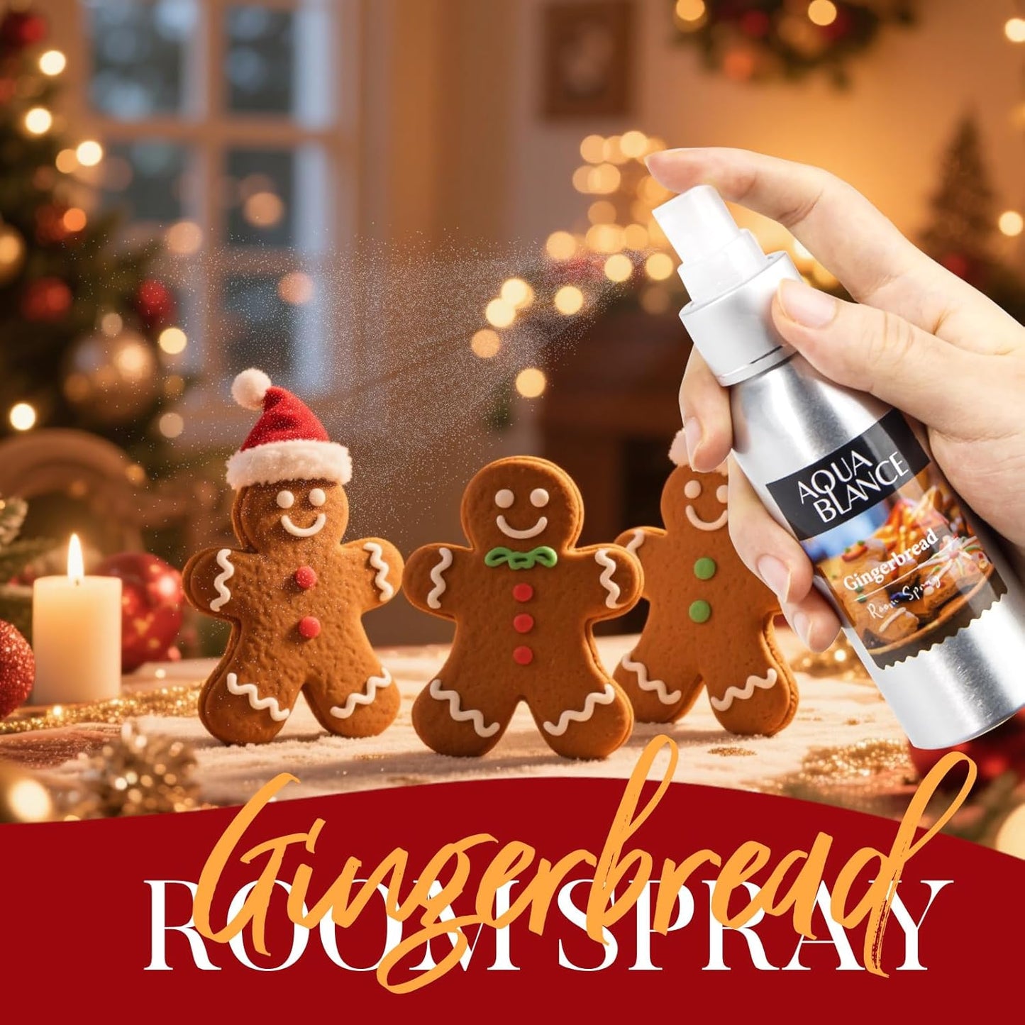 Fragrant Room Spray, Cedar, Apples, Gingerbread, 3 x 3.4 fl oz, Air Fresheners Odor Eliminator for Home, Bathroom, Concentrated Room Spray