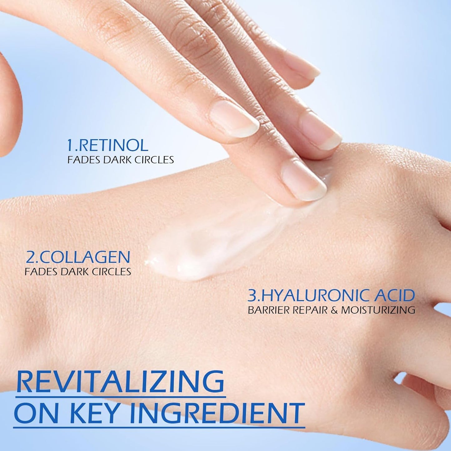 Retinol Eye Cream, Hydrating Under Eye Care Daily Wrinkle Cream, Infused with AHA30% to Smooth and Hydrate Skin, Eye Crea for Dark Circles Treatments