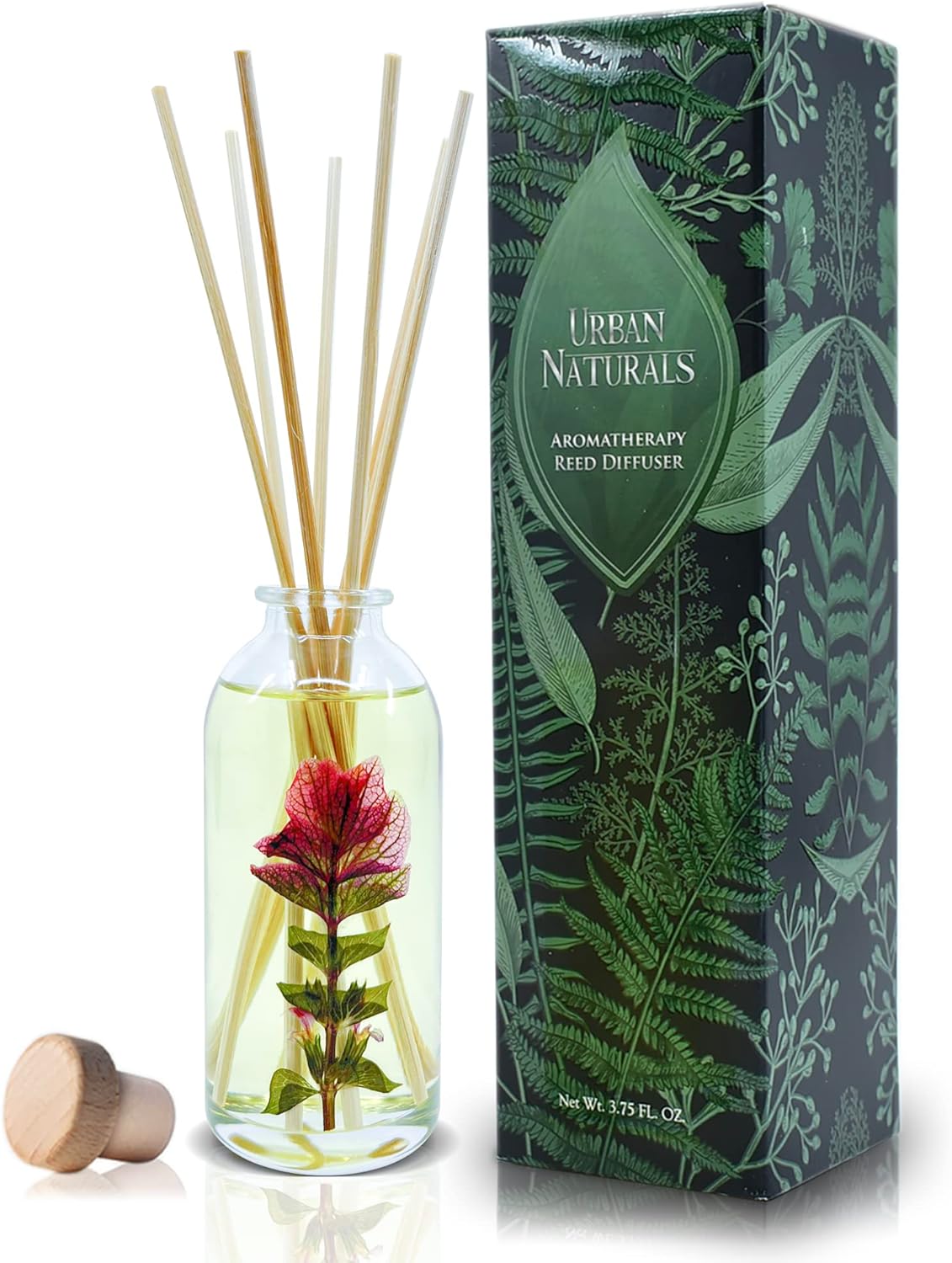 Urban Naturals Mountain Berry Breeze Reed Diffuser Set | Made with Essential Oils & Real Botanicals | Juniper Berries, Green Apple, Jasmine, Violet & Fresh Woods | Made in The USA