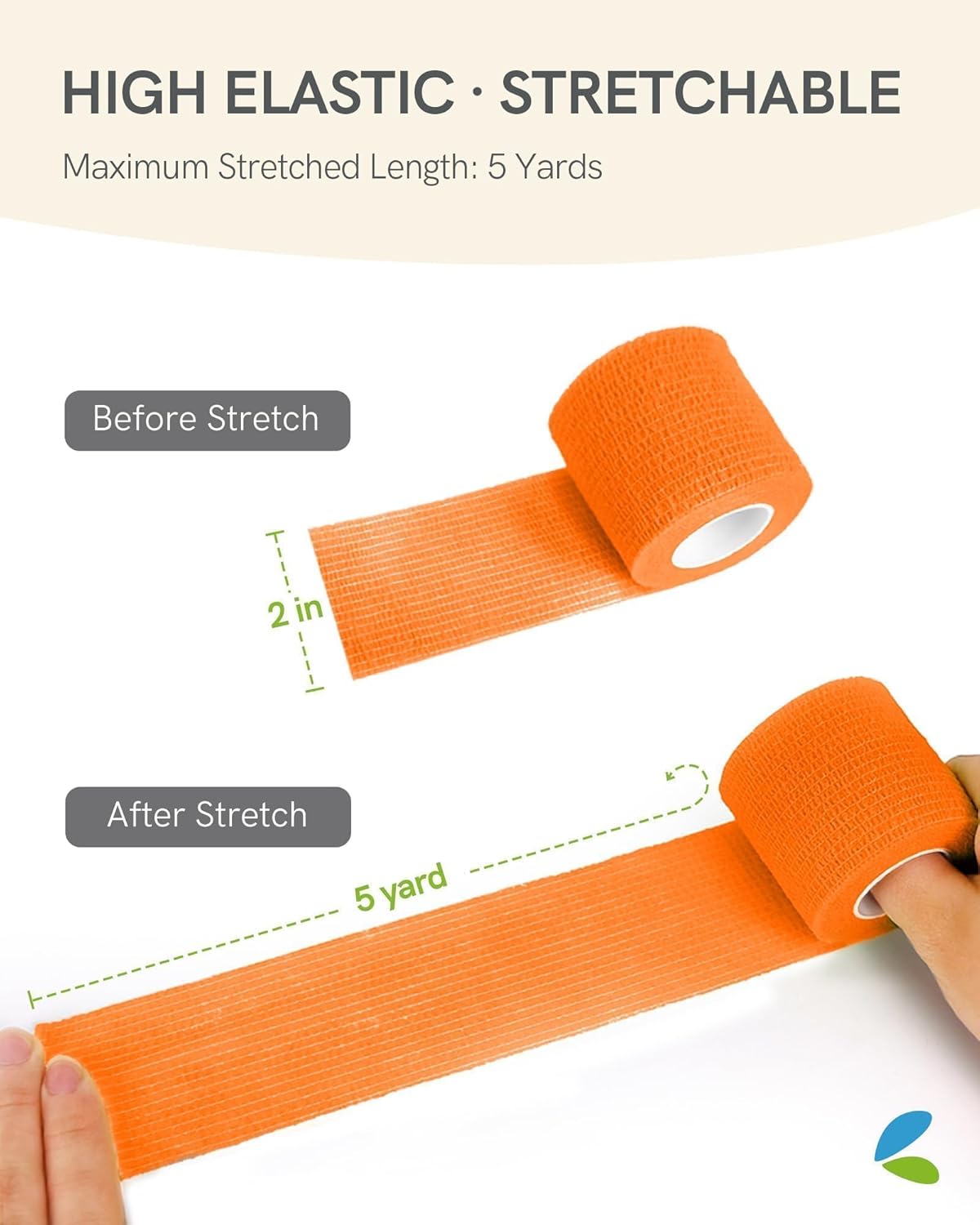 FriCARE Self Adhesive Bandage Wrap, Medical Tape in First Aid Kit, Cohesive Bandages for Wounds Sport Vet, 2 Inches X 5 Yards 12 Rolls, Rainbow