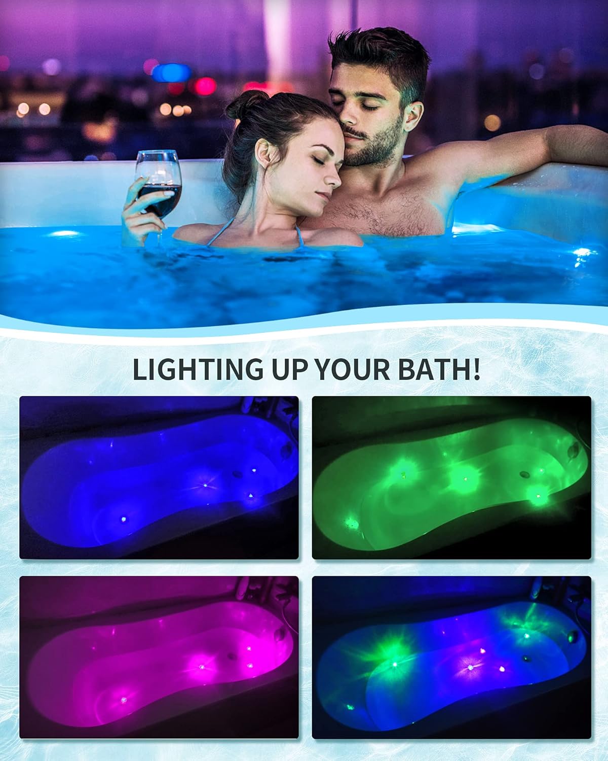 Light Up Bath Bombs with Surprise Inside, 4.23 oz XL Natural Gift Set 6 with Essential Oils, Magnesium Large Bath Bombs for Women Relaxing Spa Skin Moisturize Gifts for Women