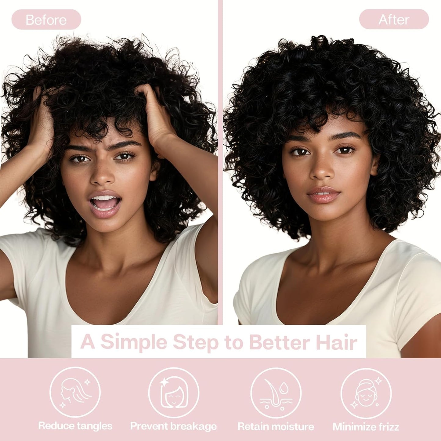 MR&HM Satin Pillowcase for Hair and Skin, Silk Satin Pillowcase 2 Pack, Standard Size Pillow Cases Set of 2, Silky Pillow Cover with Envelope Closure (20x26, Light Pink)