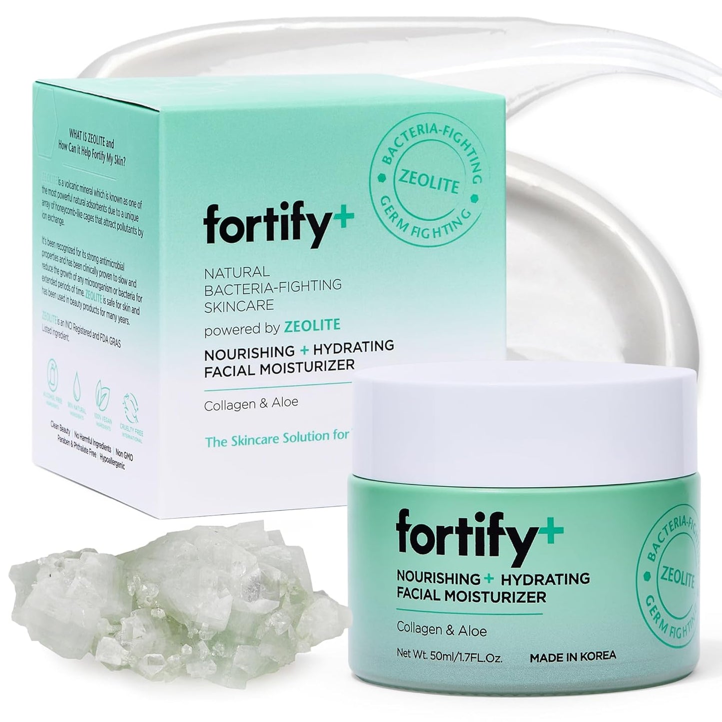 Hyaluronic Acid Moisturizer For Face with Collagen & Aloe - Dermatologist-Tested Anti-Aging Korean Skin Care - Ultra Hydrating & Nourishing - Fragrance & Alcohol-Free - 50ML/1.7Fl.Oz