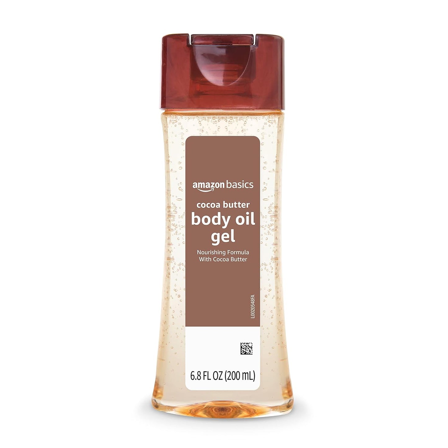 Amazon Basics Body Oil Gel with Cocoa Butter, 6.8 Fl Oz (Pack of 4) (Previously Solimo)