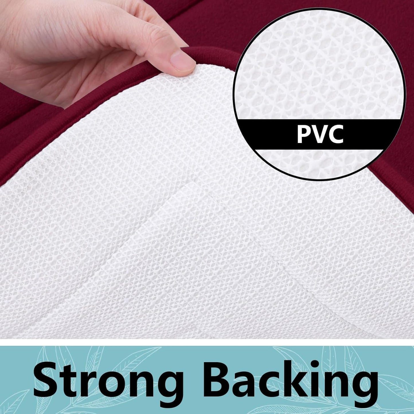 Arotive Memory Foam Bathroom Rug Mat 47x20, Ultra Soft and Absorbent Bath Mat, Machine Wash Dry, Comfortable Bath Rug Carpet for Bathroom Floor, Tub and Shower, Burgundy