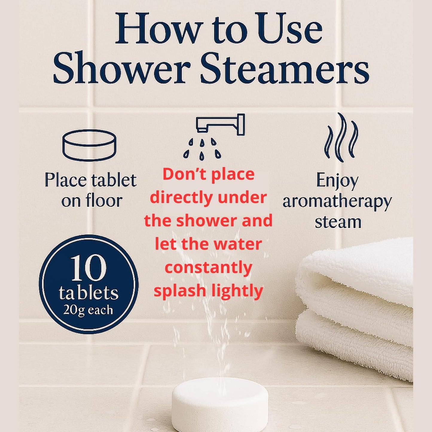 Shower Steamers Aromatherapy, 10Pack - 20g Each, Eucalyptus for Shower Steamer, Shower Bombs Aromatherapy, Self Care Gifts, Mothers Day Gift, Shower Steamers for Women and Men Sinus Relief