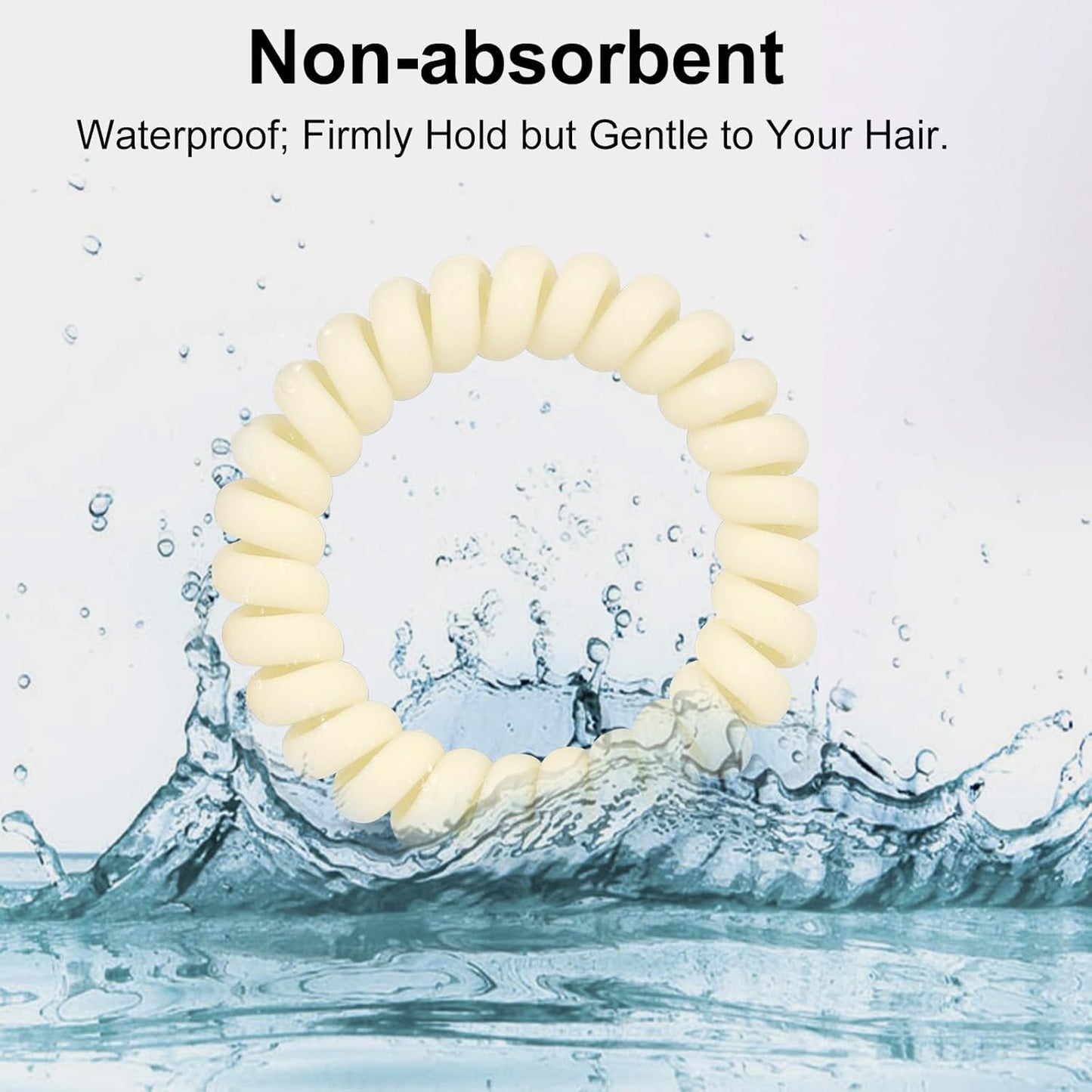 JessLab Spiral Hair Ties for Women, 10-Pack Traceless No-Damage Ponytail Holders, Coils Hair Bands for Girls, Assorted Colors