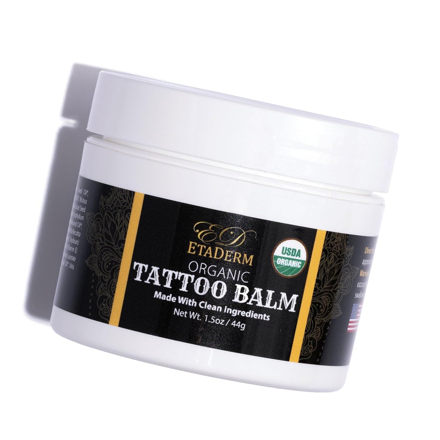Tattoo Balm - Tattoo Aftercare Balm for Hydration, Moisturizer, Soften and Condition the Skin - Tattoo Lotion with Sunflower Seed Oil, Coconut Oil and Cocoa Seed Butter - Tattoo Butter 1.5oz