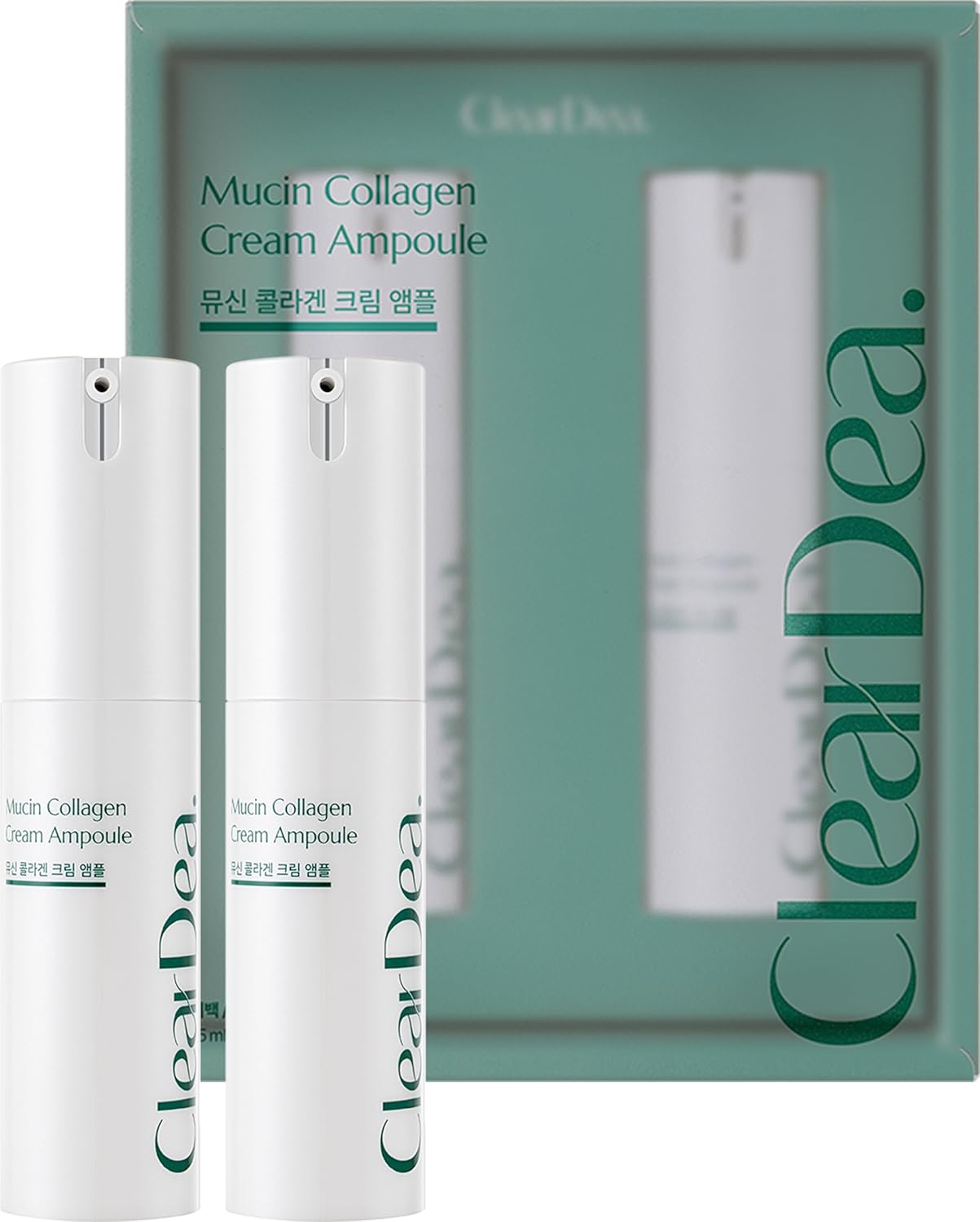 Mucin Collagen Cream Ampoule for face – Collagen-Powered Hydrating & Firming Skincare, Non-Greasy, Revitalizing Korean Beauty for All Skin Types, 15ml x 2