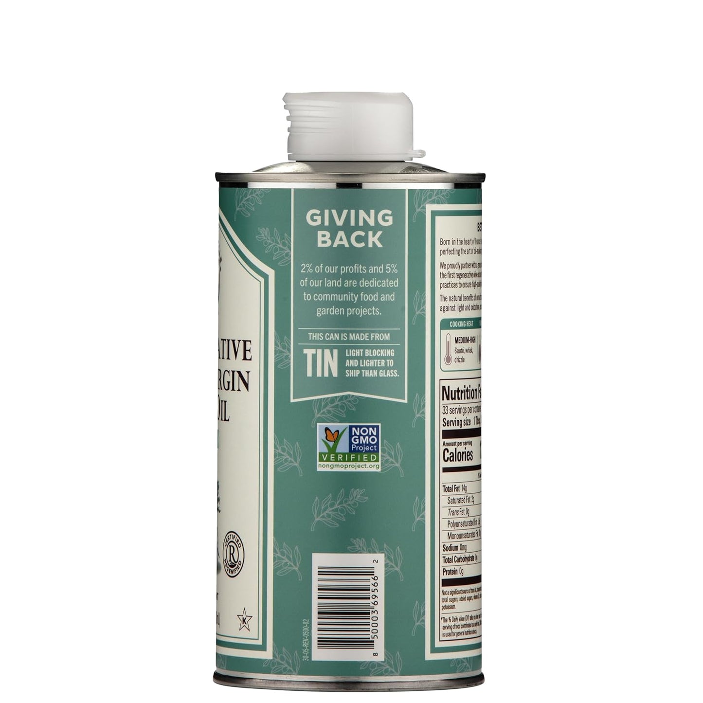 La Tourangelle Regenerative Organic Extra Virgin Olive Oil, Cold-Pressed High Antioxidant Olives, Sustainable, 16.9 Fl Oz