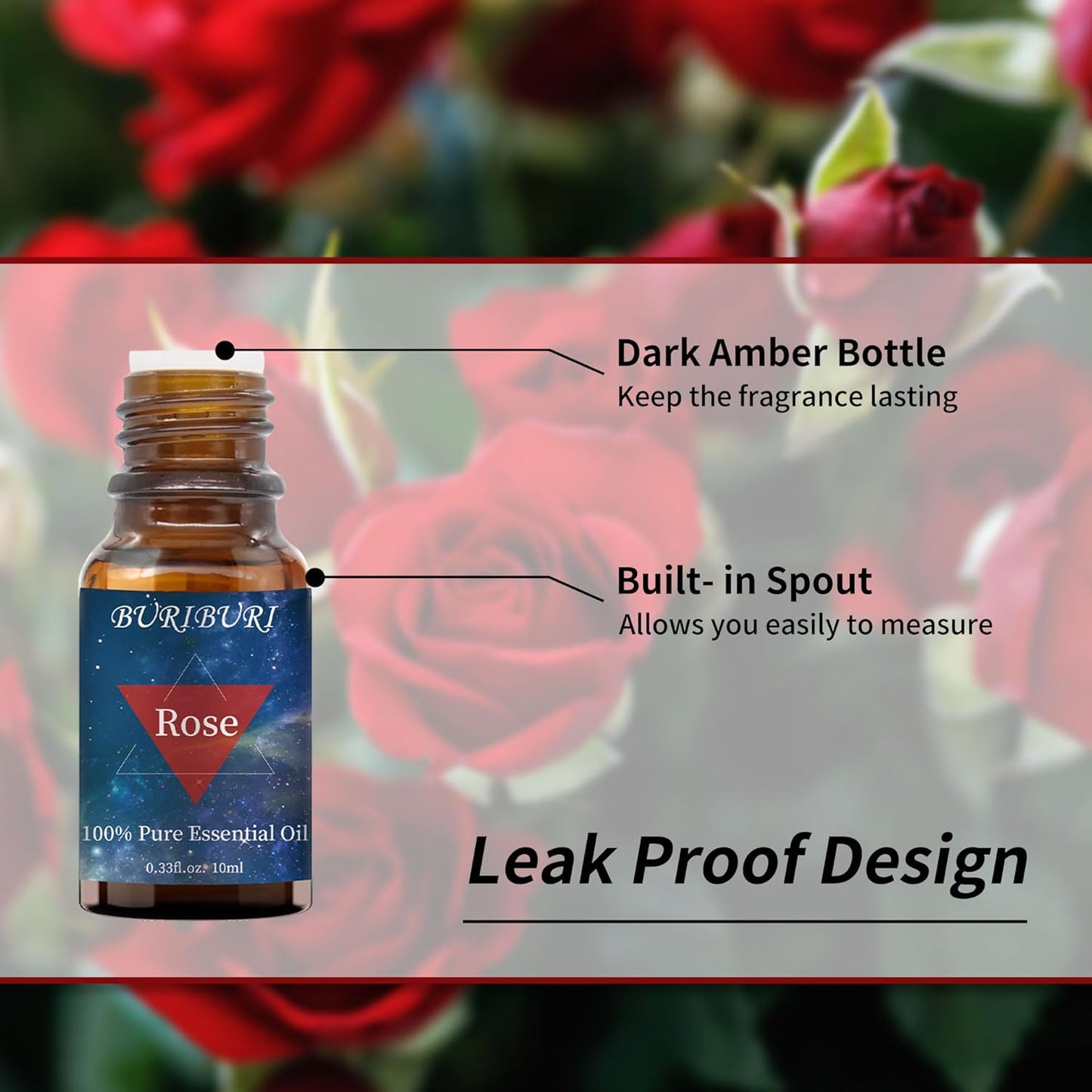 Rose and Sandalwood Essential Oil, 100% Pure, Undiluted, Natural, Organic Aromatherapy Essential Oils Gift Set, 10MLx2