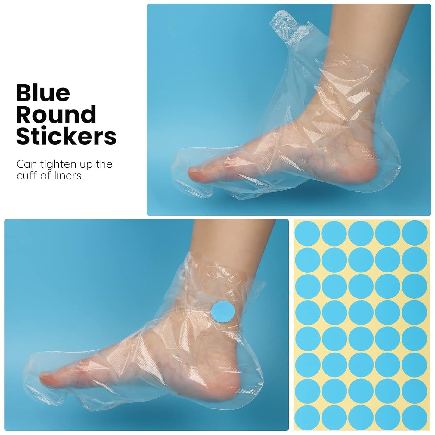 Segbeauty Paraffin Wax Liners for Foot, 200pcs Larger & Thicker Paraffin Foot Bags, Plastic Paraffin Bath Socks Hot Wax thera-py Bath Booties Covers for SPA Wax treat-ment Paraffin Wax Machine