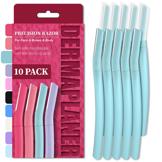 Face Razors for Women, Dermaplane Razor for Women Face, Eyebrow Razor, Dermaplaning Tool, Gentle Exfoliation Microblades for Sensitive Skin, Peach Fuzz Remover