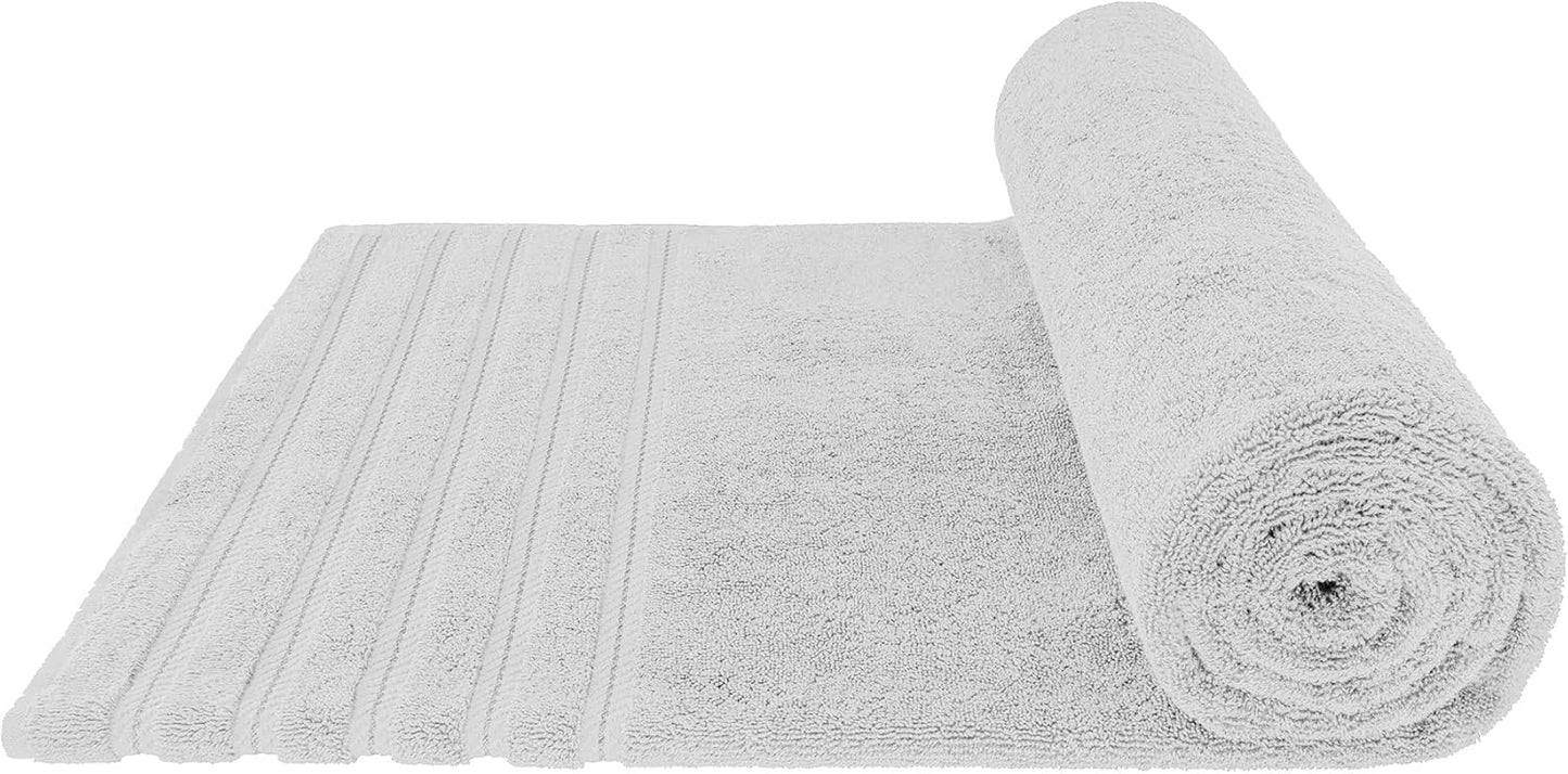 American Soft Linen 35x70 Jumbo Large Bath Towels, 600 GSM 100% Cotton Turkish Bath Sheet, Oversized Luxury Bath Towels for Bathroom Beach and Pool, Silver Grey