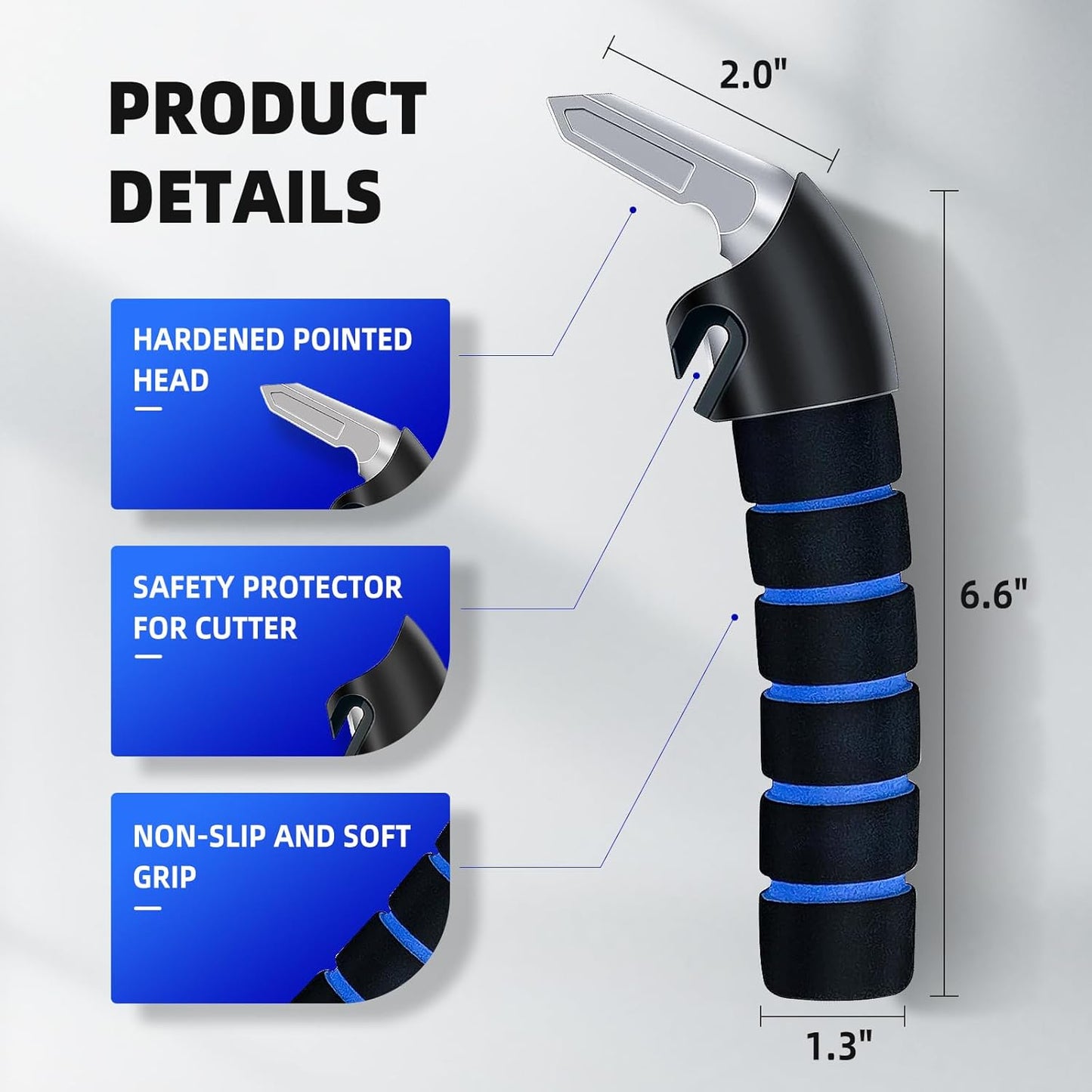 Car Handle Assist for Elderly Car Door Handle, Mobility Car Assist Transfer Support Handle, Multifunction Automotive Grab Handles, Aids for Disabled and Elderly（2Pack, Blue）