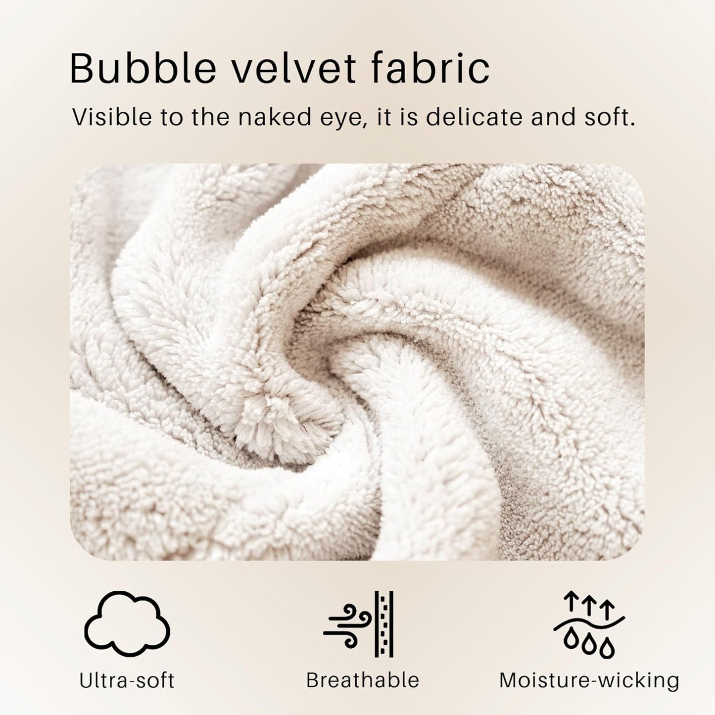 Microfiber Hair Towel Wrap for Women - 3 Pack Super Absorbent Quick Dry Hair Turban for Curly/Straight/Long/Short Hair (32"x11")