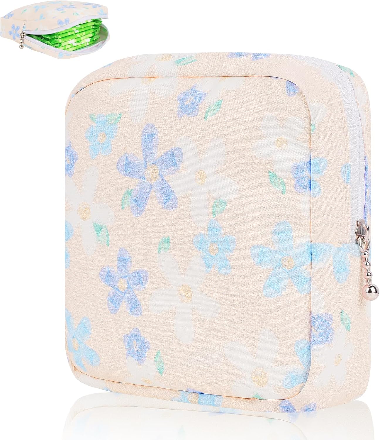 Desing Wish Sanitary Pad Storage Bag Portable Period Bag for Teen Pads/Sanitary Napkins/Small Tampons, Sanitary Napkin Storage Bag First Period Gifts for Teen Girls (Small Orchid)