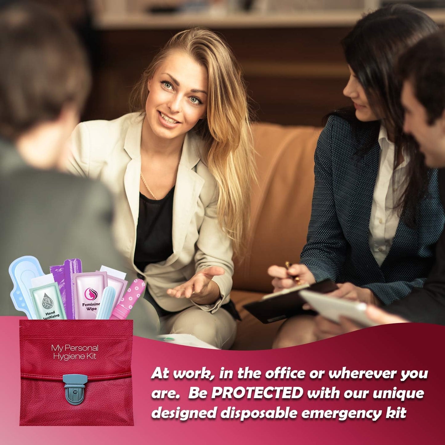 Portable Period Kit: Essential Period Pouch for Teen Girls in School, Travel, and Daily Use - Ideal for Parents, Schools, Churches, Businesses, and Homeless Outreach - Pink (Menstrual Kit, 3)