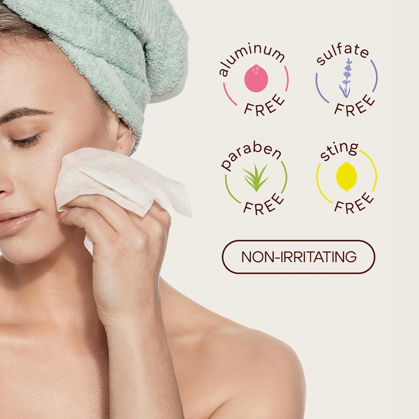 Bamboo Deodorant Wipes - 30 count - Individually Packaged - Aromatherapy Scent (Aloe)