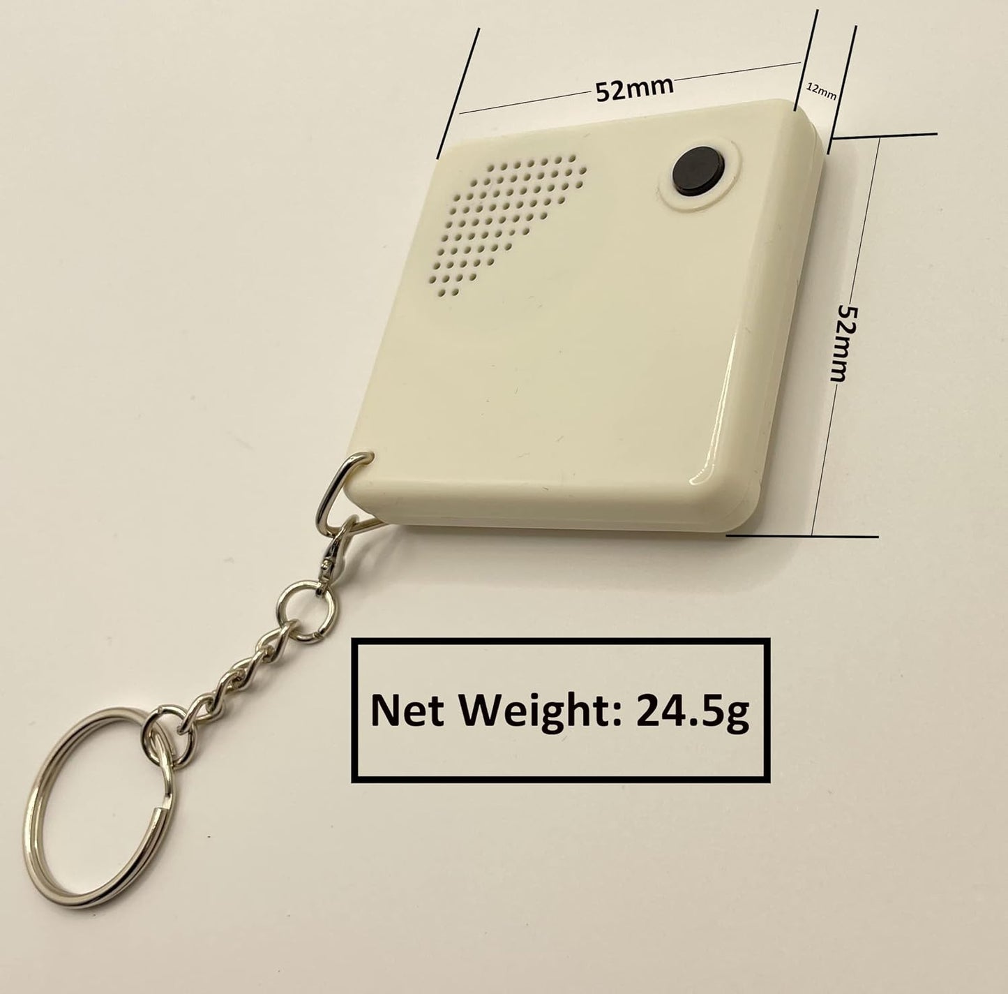 Portable Talking Alarm Clock Keychain, Mini Size with Sleep Mode, for Low Vision and Elderly (Battery-Included)