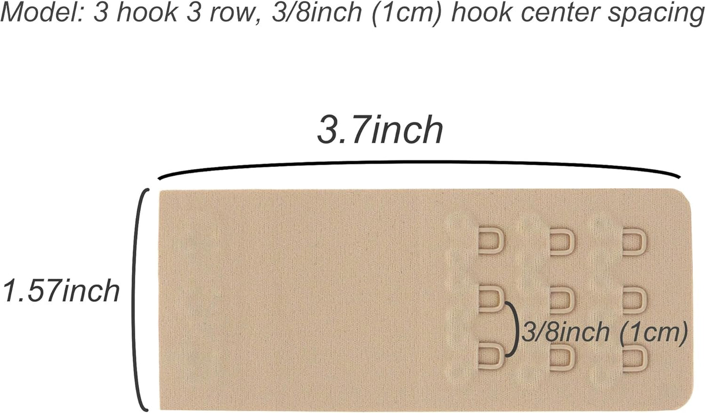 SAMGU Women's Soft Bra Extender 2 Hook / 3 Hooks / 4 Hooks Seamless Comfortable Bra Strap Extender Extension