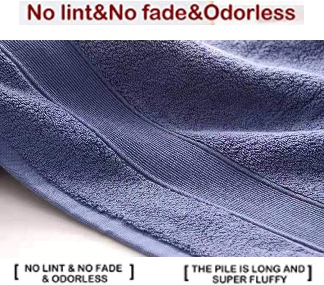 2 Pack Hand Towels for Bathroom- (14 x 30 Inch) 100% Cotton Hand Towel, Highly Absorbent and Quick Dry Face Washcloth, Home Soft Premium Towel for Hotel, Bath, Kitchen and Spa, Set of 2 (Blue)