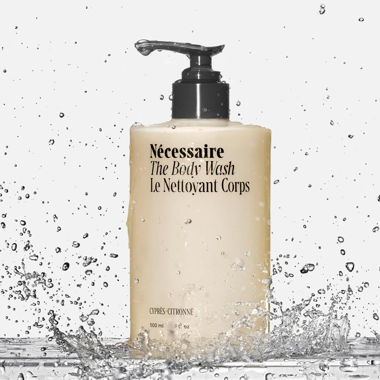 Nécessaire The Body Wash Cyprès-Citronné — Multi-Oil Shower Gel Cleanser for Women + Men — Non-Comedogenic Body Wash with Niacinamide. 500ml/16.9 fl oz