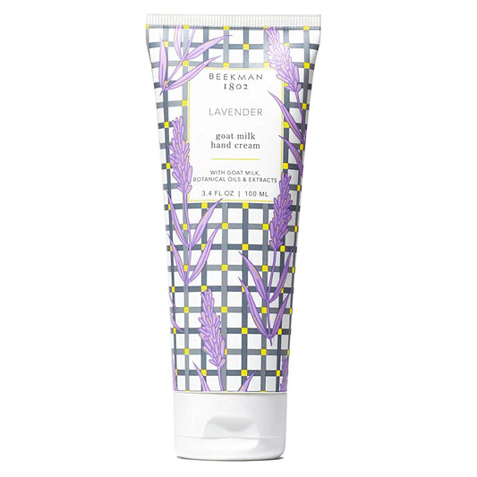 Beekman 1802 Pure Goat Milk Hand Cream, Lavender - Scented - 3.4 oz - Moisturizing Lotion for Dry Skin - Anti-Aging Hydration - Good for Sensitive Skin - Cruelty Free