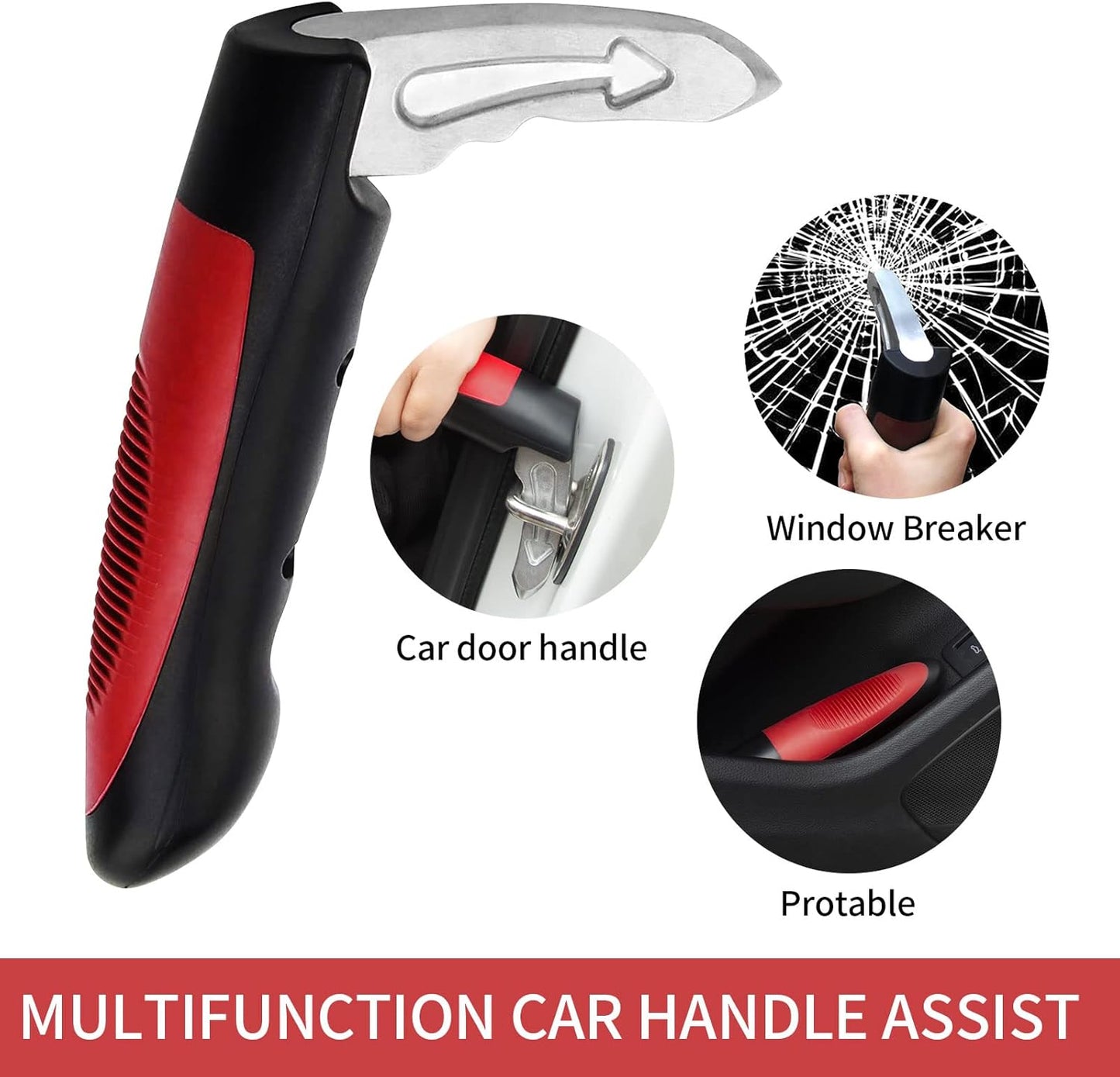 Car Door Handle for Elderly, Assist Bar for Automotive Support Multifunctional Car Handle Assist, Handicapped Elderly Assistance Products