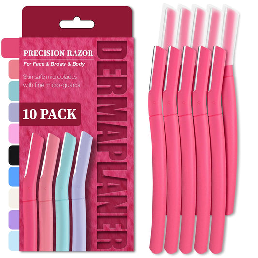 Face Razors for Women, Dermaplane Razor for Women Face, Eyebrow Razor, Dermaplaning Tool, Gentle Skin Exfoliation Microblades for Sensitive Skin, Peach Fuzz Remover