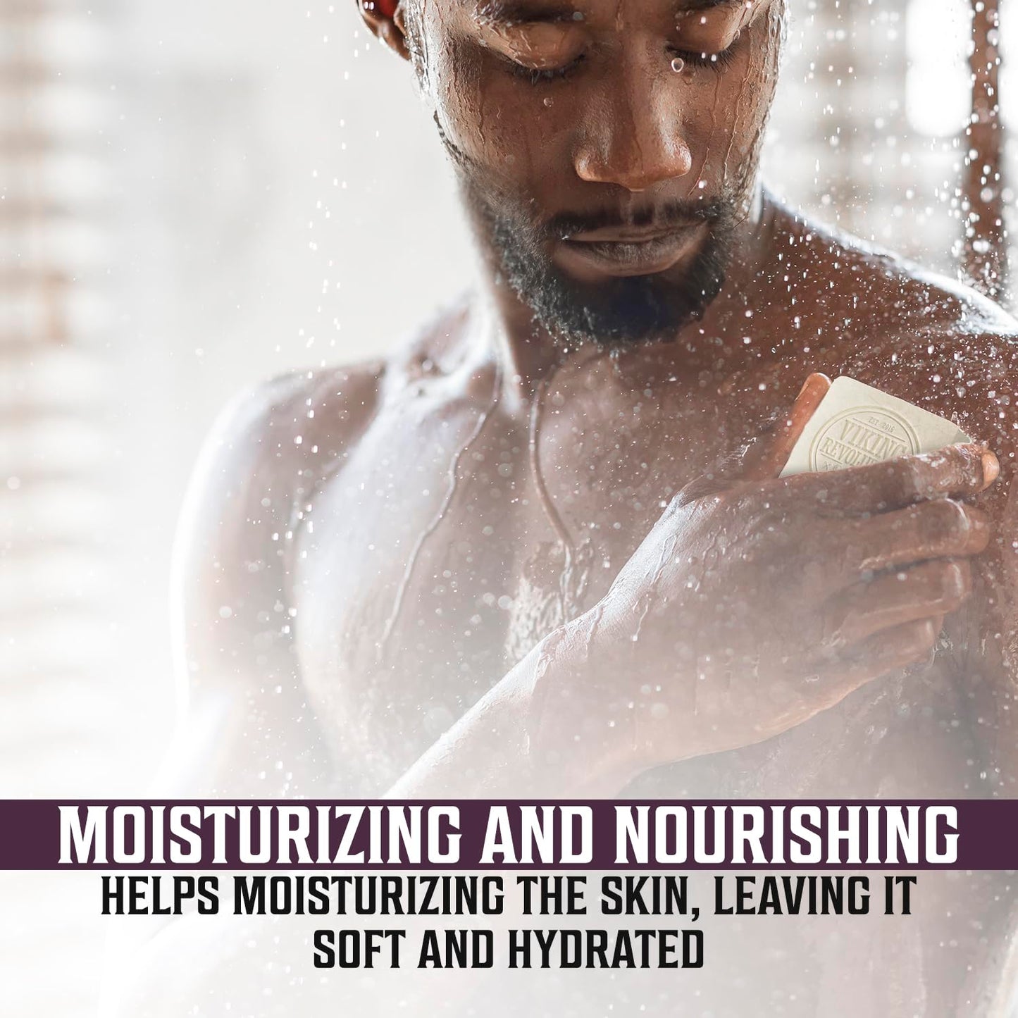 Viking Revolution Clary Sage Natural Soap for Men - Mens Soap Bar with Essential Oils Cold Pressed Bar Soap for Men - Nourishing Mens Bar Soap with Coconut Oil, Shea Oil, Almond Oil (2 Pack)