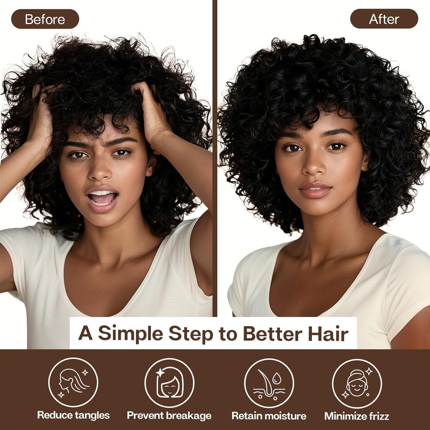 MR&HM Satin Body Pillow Cover, Soft and Breathable Body Pillow Case with Envelope Closure, Cooling and Silky Long Pillowcase for Hair and Skin,Grey (20x54, Brown)