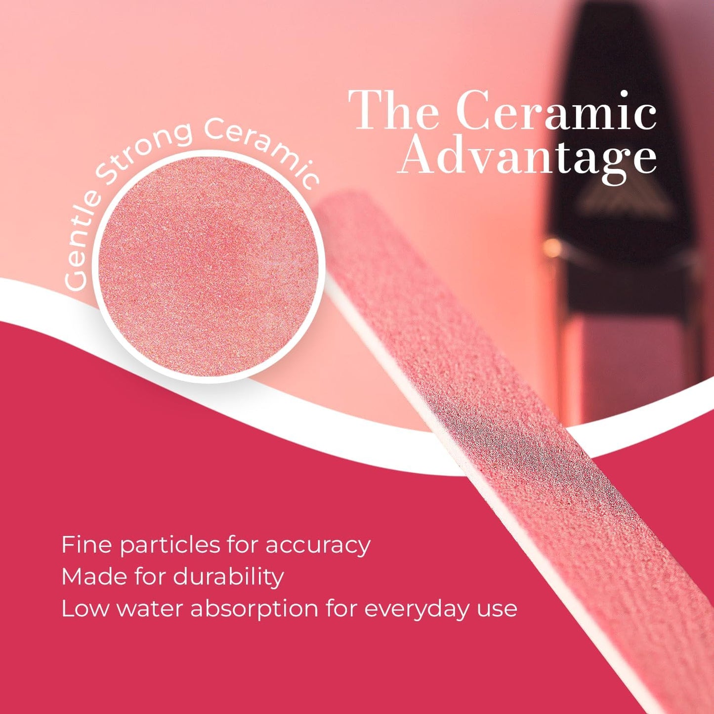 Ceramic Files for Nails, Manicure Fingernail Files with Cases, Expert Precision Filing, Leaves Nails Smooth- Perfect for Women, Men, Kids & Baby, Professional Manicure & Pedicure Kit