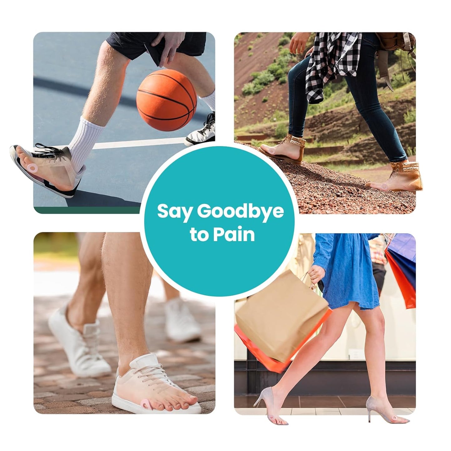 Callus Cushions for Bottom of Foot - Round Foam Padding with Water-Resistant Self-Stick Adhesive - Corn Cushions for Toes and Feet, Reduce Pain, Pressure and Friction from Shoes (Pink, 64 Count)