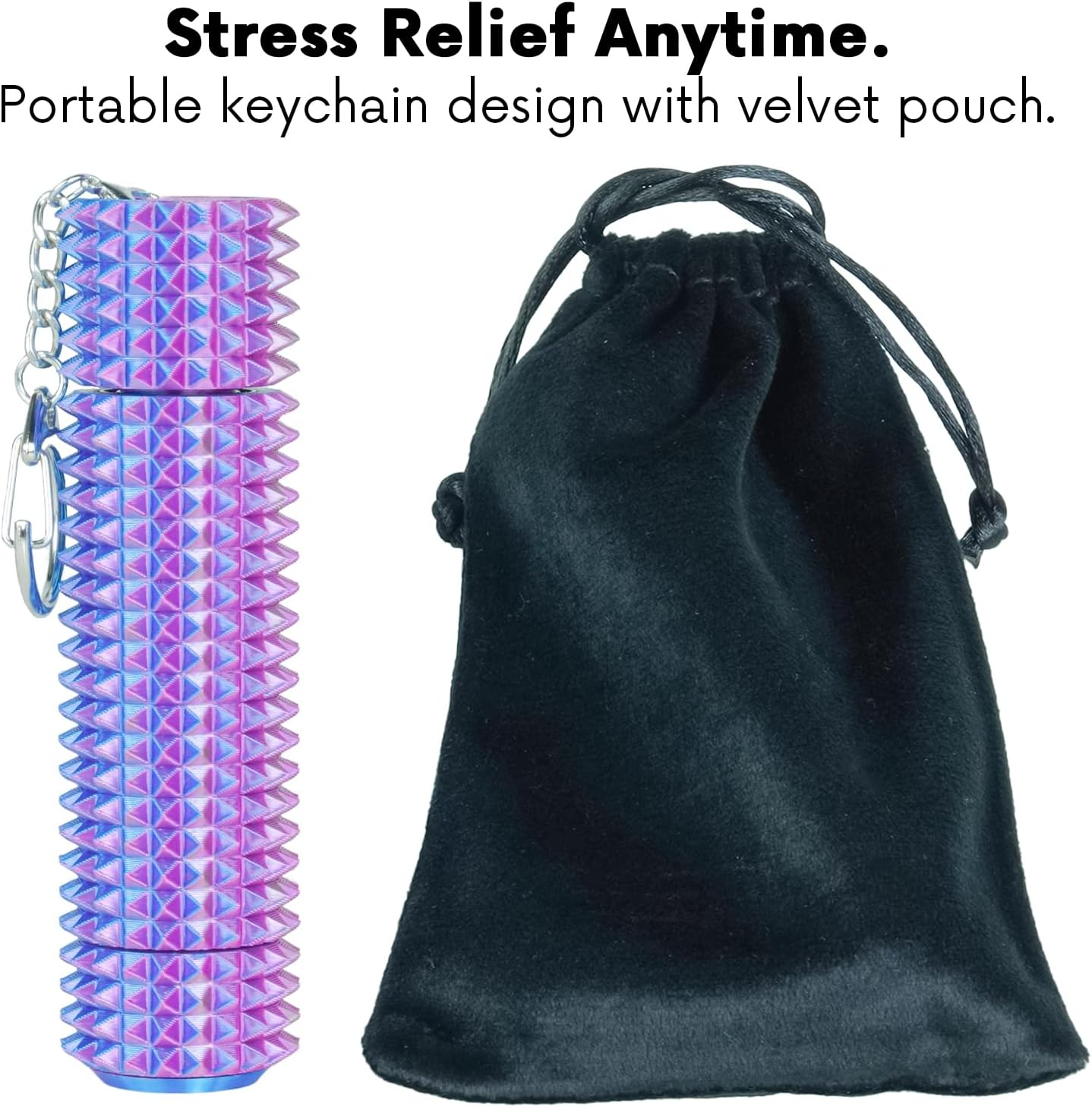 Fidget Roller Adults Teens Sensory Little Stim Gadget for Anxiety Relief Mild Ouchie,Desk Focus Tool Portable Hand Spinner Gifts Idea White Elephant Stocking Christmas(Purple,Compact Fit)