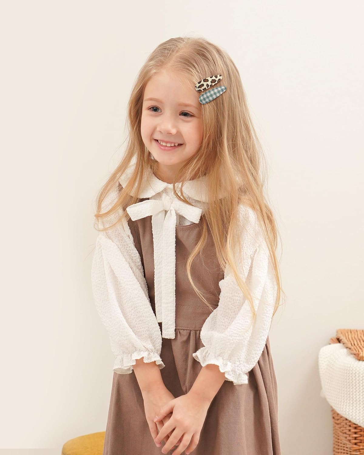 doboi 40Pcs Toddler Hair Clips Baby Girl Hair Bows Clips Hair Barrettes Floral Print Non Slip Snap Hairpins Flower Clips Accessories for Baby Girls Kids