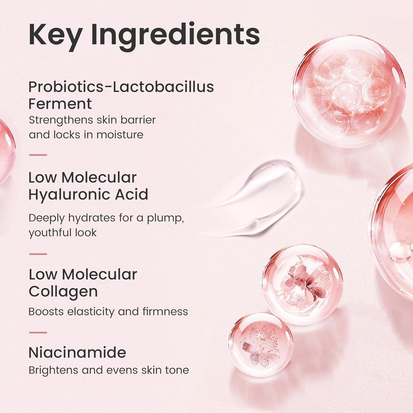 Elvira Bio-Collagen Face Mask - Deep Hydrating Overnight Face Mask, Korean Skincare, Facial Treatments & Masks for Women - Firming and Moisturizing, 4-Pack