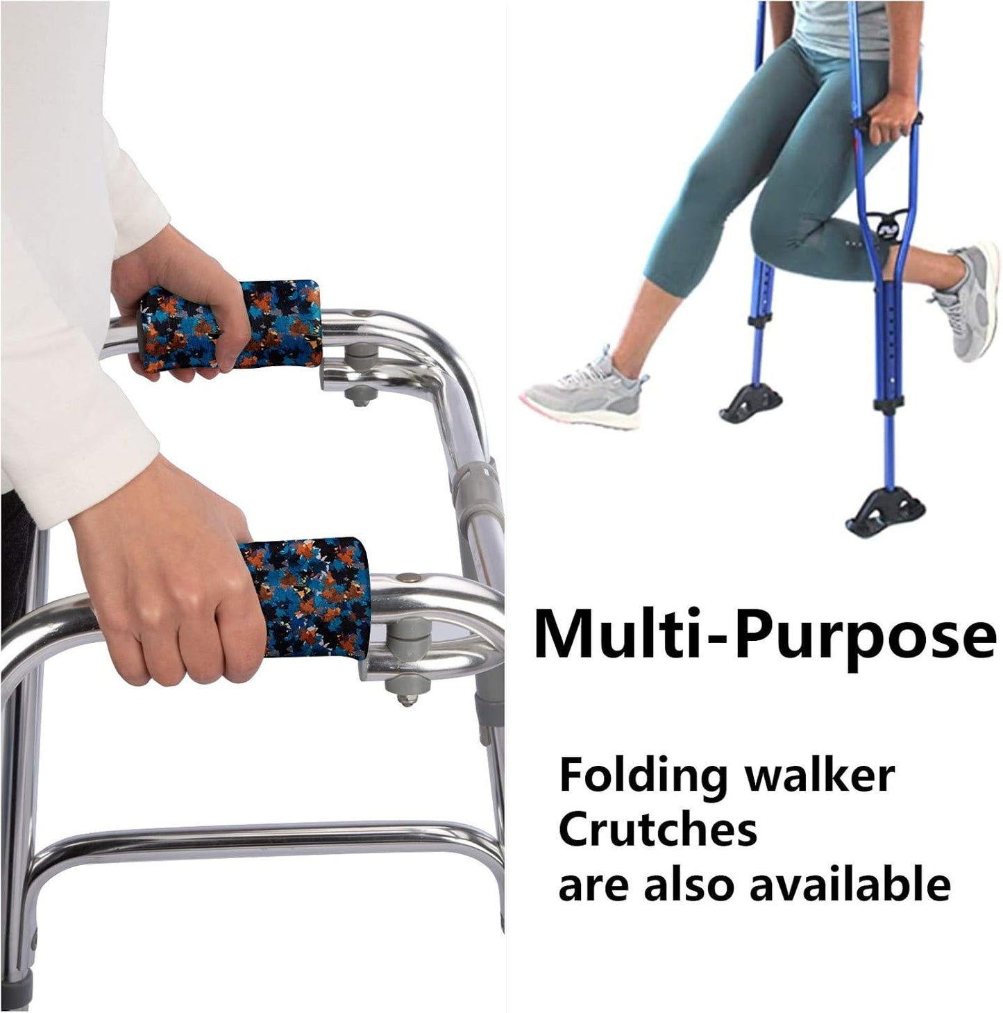 Spring Seaon Universal Walker Handle Padded -Hand Grip (2 Pack) Covers Non-Slip Cushion Padding for Folding Rolling Walker,Rollator Handle-Crutch Handle Pad Grips- Mobility Aid